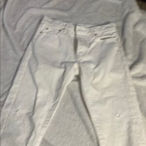 Moussy White Straight Leg Jeans Classic Style